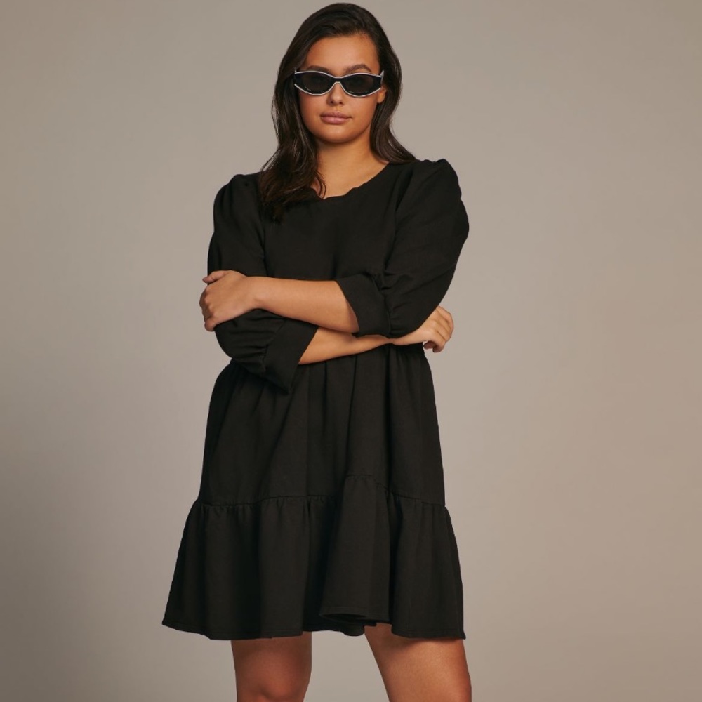 T.La Savannah Puff-Sleeved Mini Dress - XS